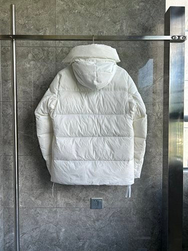 Canada Goose Ivory Hooded Puffer Jacket