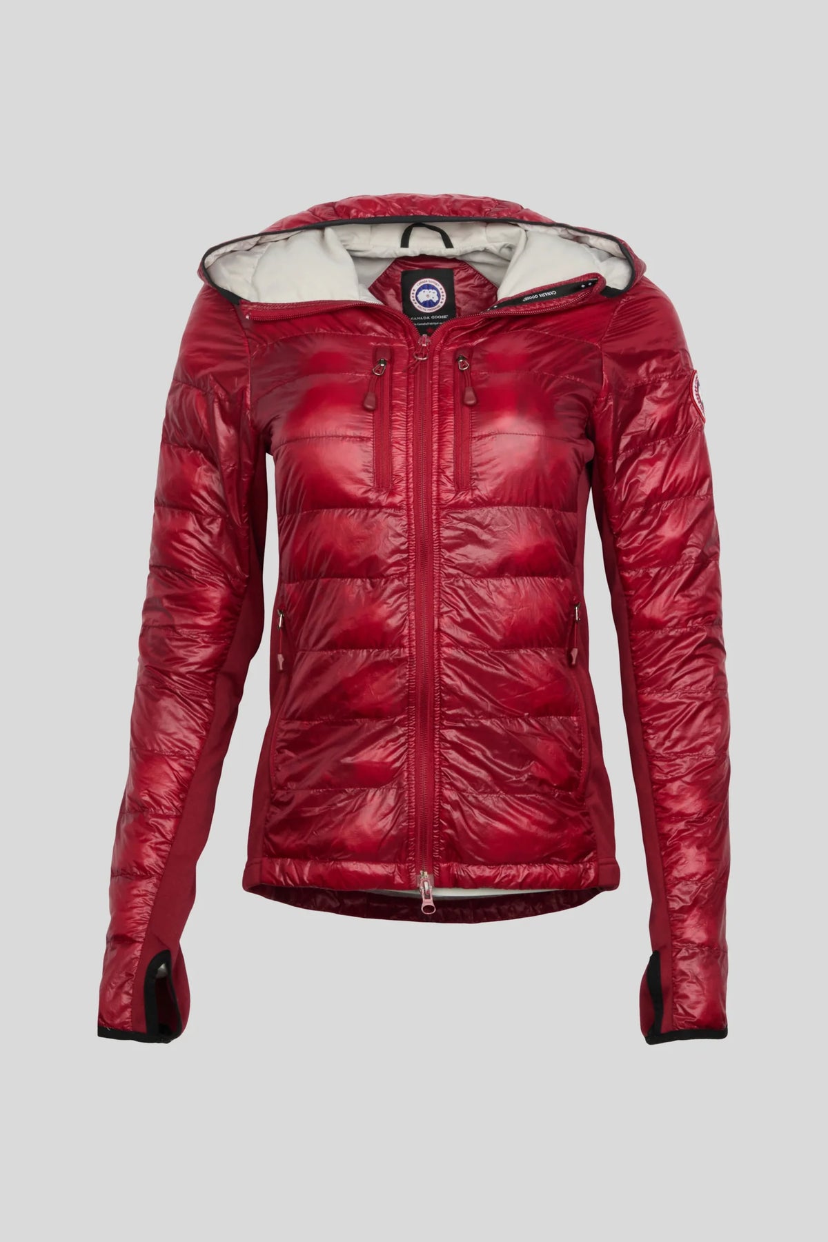 Canada Goose Red Hybridge Lite Hooded Down Hybrid Jacket